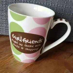 Girlfriends Shopping Coffee Cup Mug Polkadot‎